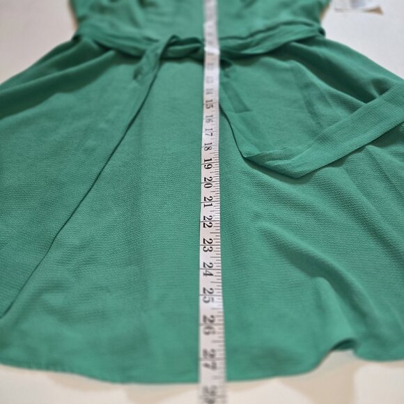 B. Smart Junior Spaghetti Strap Fit and Flare Dress Kelly Green NWT Siz3 13 Belt - Picture 8 of 11